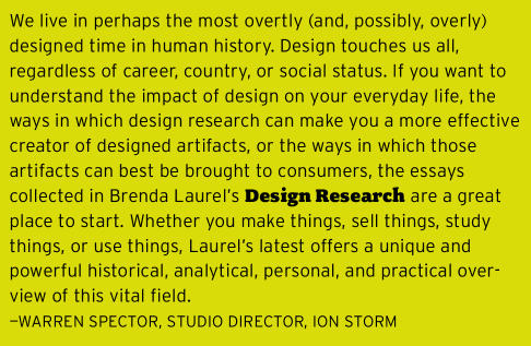Design Research: Warren Spector blurb
