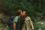 Brenda and Rachel kiss.