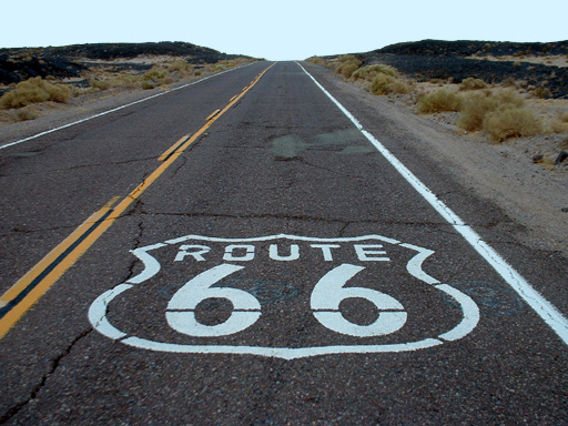 Route 66 sign On the Road