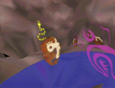 Cave World, with active Spider, Voiceholders, and inactive Snake.