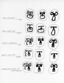 Studeis of facial expressions for Voiceholders.