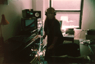 Dorota Blaszczak in the audio control room.