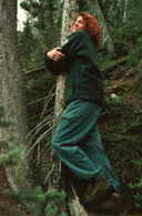 Tree hugging.