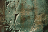 Ancient petroglyphs.