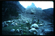 Cairn in front of the Mother of all Hoodoos.